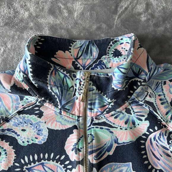 Lilly Pulitzer Skipper Popover High Tide Holy Flockamolie Women's Size Large - Picture 2 of 7